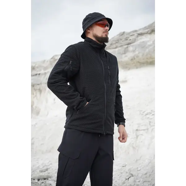 Militex Windblock Tactical Black fleece jacket mod. 5 Militex Windblock Tactical Black fleece jacket mod. 5