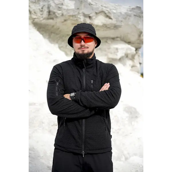 Militex Windblock Tactical Black fleece jacket mod. 5 Militex Windblock Tactical Black fleece jacket mod. 5