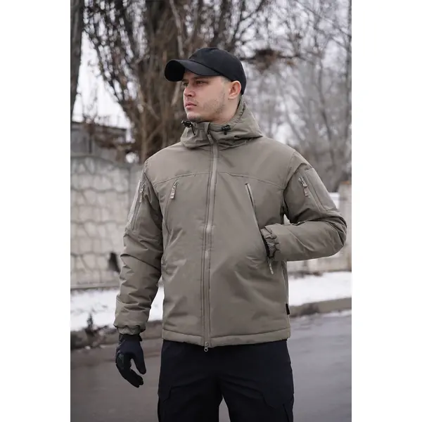 Зимняя мембранная куртка Arch LVL7 серо-коричневая