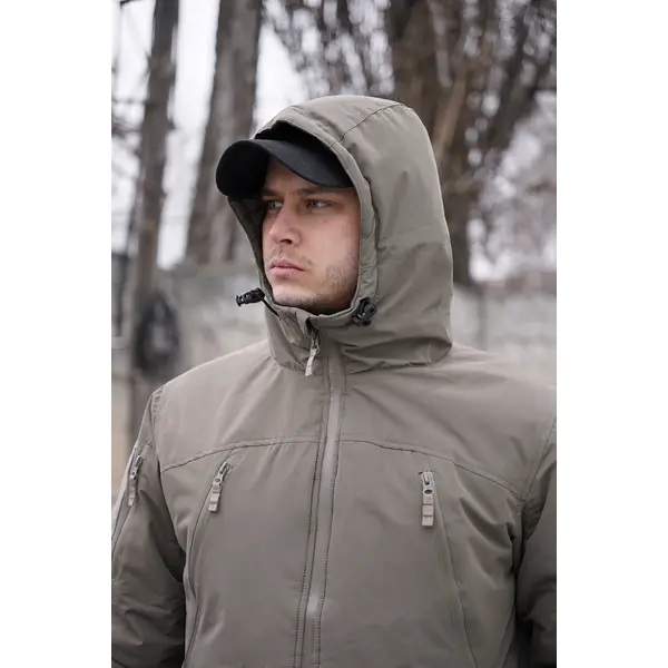 Зимняя мембранная куртка Arch LVL7 серо-коричневая