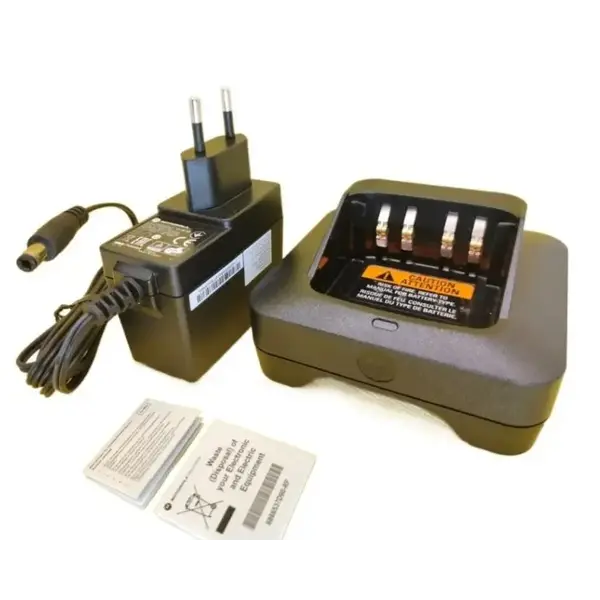 Зарядний пристрій для радіостанцій Motorola DP / XPR / APX — мережевий зарядник 220 В з індикатором