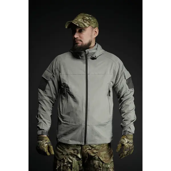 Куртка тактична демісезонна з прихованим капюшоном (3D крій)
