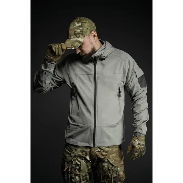 Куртка тактична демісезонна з прихованим капюшоном (3D крій)
