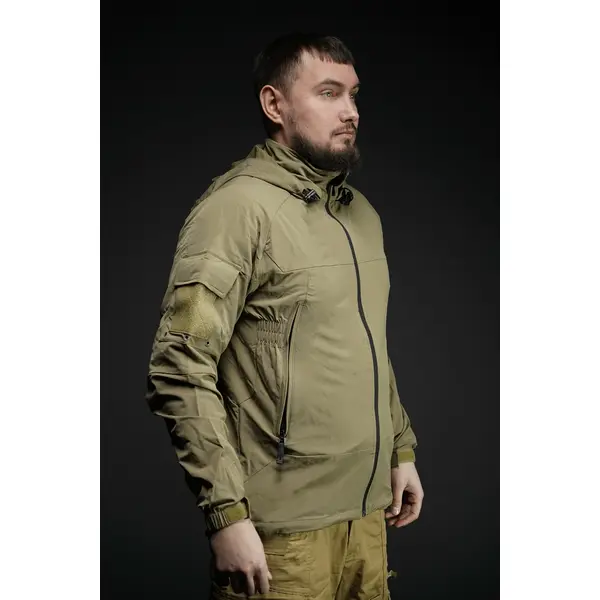 Куртка тактична демісезонна з прихованим капюшоном (3D крій)