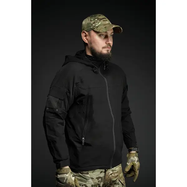 Куртка тактична демісезонна з прихованим капюшоном (3D крій)