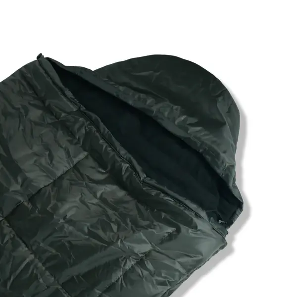 Спальный мешок Kiborg Alfa Fleece оливковое -20С 85*210