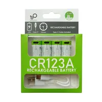 Акумулятори CR123A (16340) з роз’ємом TYPE-C (4 шт., 700 mAh, 3.7V)