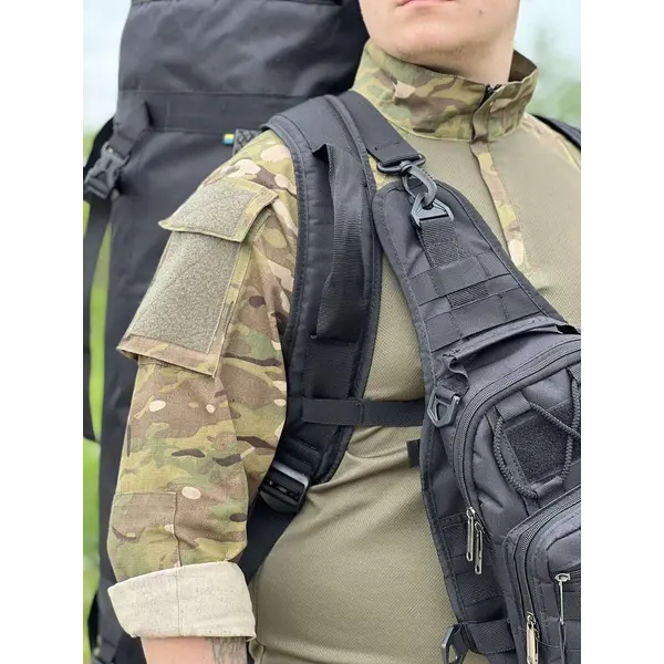 Тактична сумка через плече Чорна