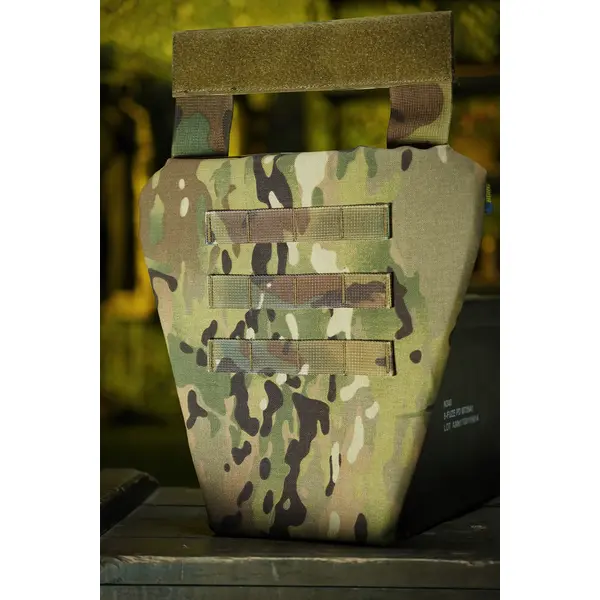 Захист паху (напашник-фартух) Kiborg з балістичним пакетом (Militex) 2 клас захисту Multicam