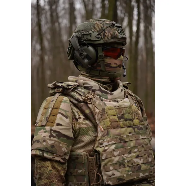 Защита шеи mod. 1 с баллистическим пакетом 2 класс защиты Militex cordura USA Multicam
