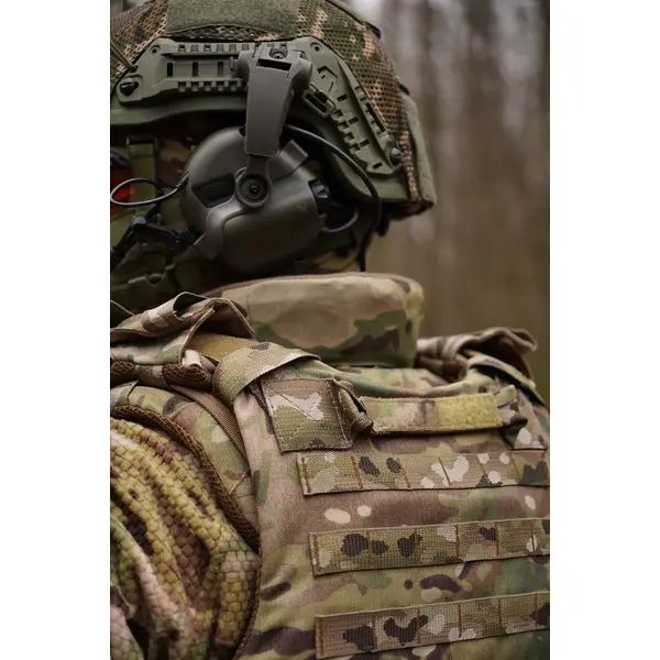 Защита шеи mod. 1 с баллистическим пакетом 2 класс защиты Militex cordura USA Multicam