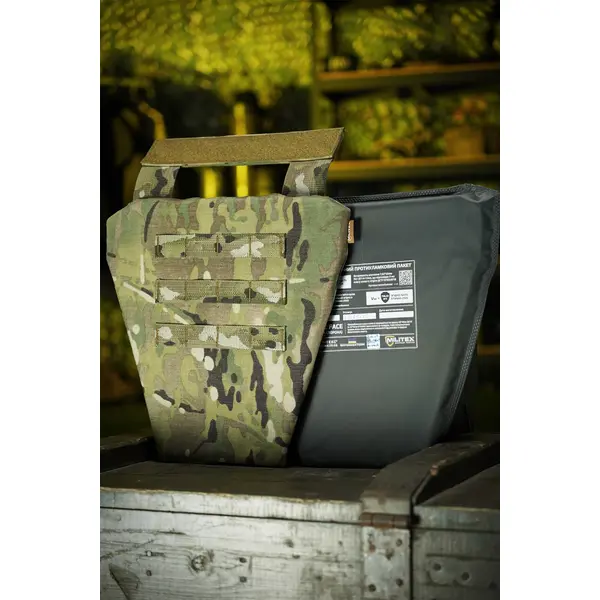 Захист паху Militex (напашник-фартух) з балістичним пакетом 1 клас захисту cordura USA Multicam