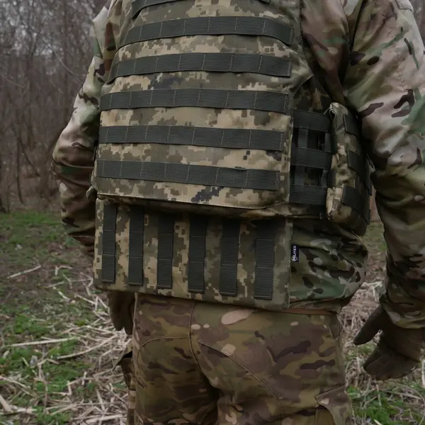 Защита поясницы Kiborg с баллистическим пакетом 2 класс защиты Militex Pixel