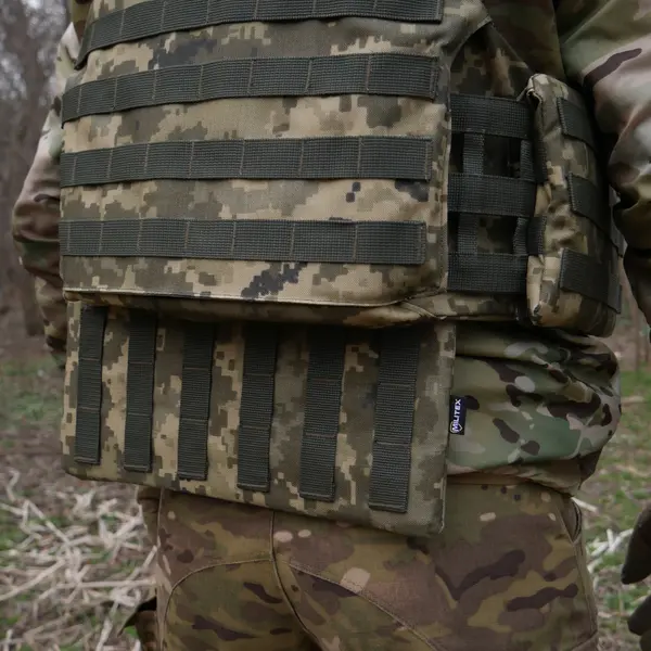 Защита поясницы Kiborg с баллистическим пакетом 2 класс защиты Militex Pixel