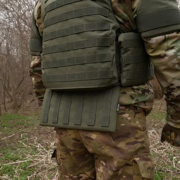 Защита поясницы Kiborg с баллистическим пакетом 2 класс защиты Militex Khaki