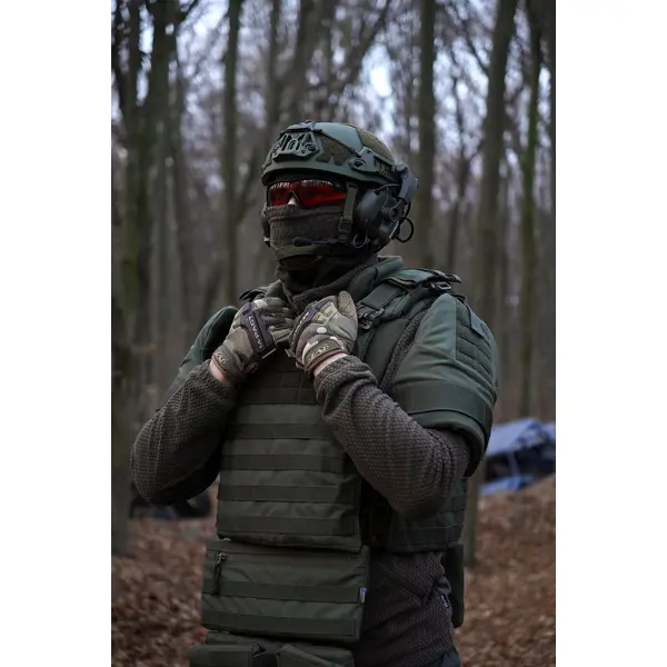 Захист плечей Kiborg з балістичним пакетом 1 клас захисту Militex Khaki