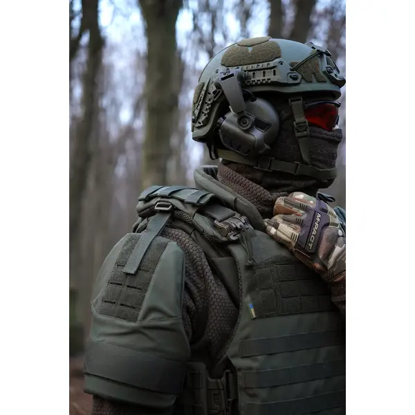 Захист плечей Kiborg з балістичним пакетом 1 клас захисту Militex Khaki