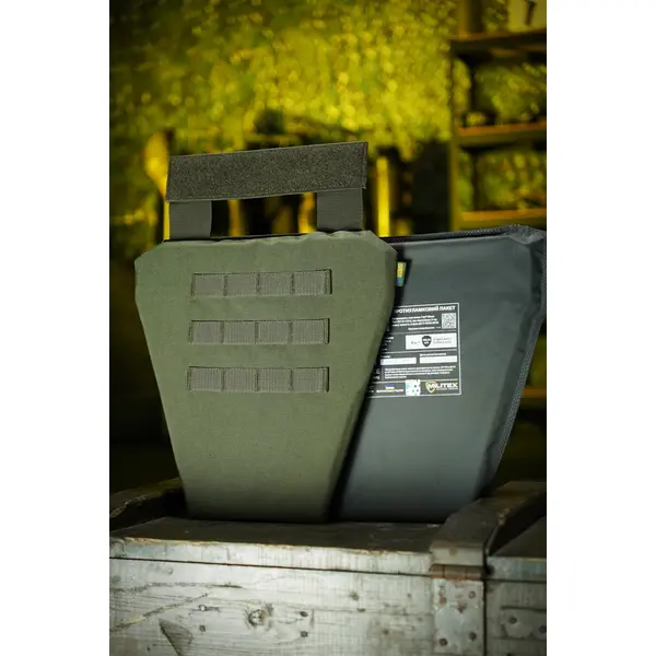 Защита паха (напашник-фартук) Kiborg с баллистическим пакетом (Militex) 1 класс защиты Khaki