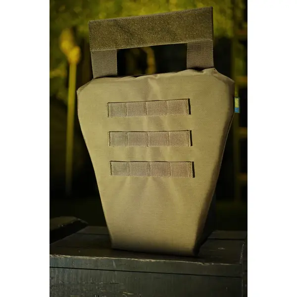 Захист паху (напашник-фартух) Kiborg з балістичним пакетом (Militex) 2 клас захисту Coyote