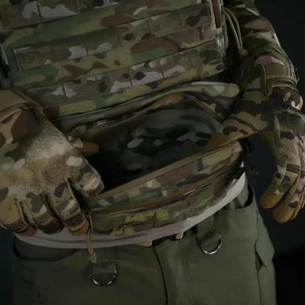 Cумка для захисту паху з балістичним пакетом 2 клас захисту Militex Cordura original USA Multicam L