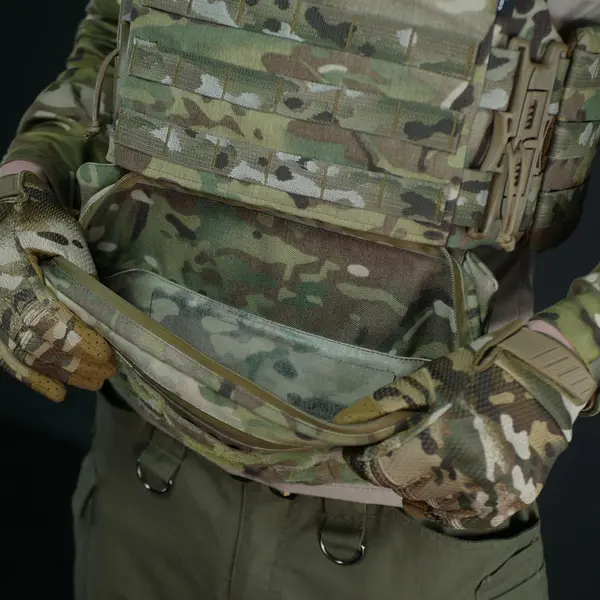 Підсумок для захисту живота Militex Cordura original USA Мультикам L з балістичним пакетом Militex (2 клас захисту)