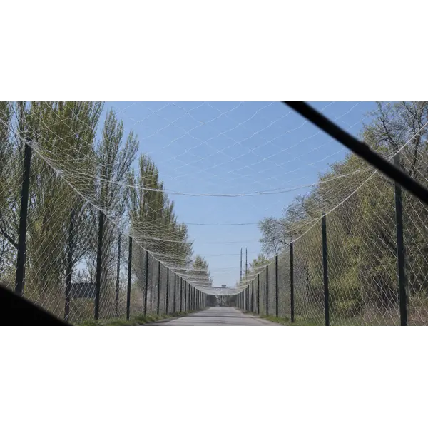 Антидронова сітка 6×6 м, вічко 50 мм, нитка 1,8 мм, біла (сітка проти дронів для машин і доріг)