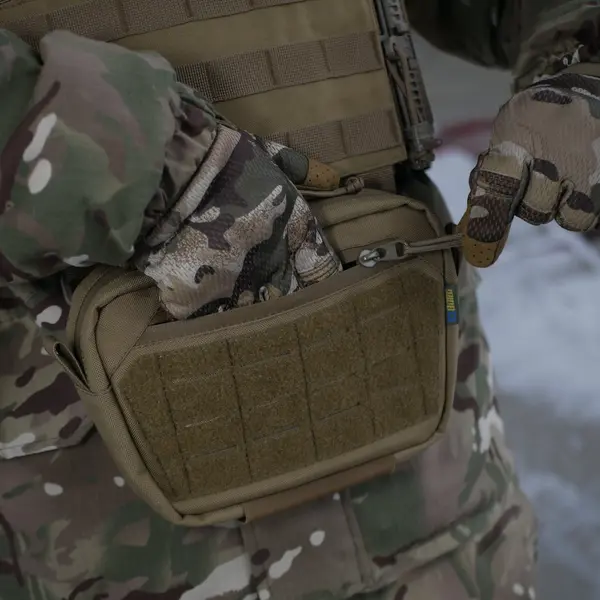 Сумка-напашник M Kiborg з балістичним пакетом 1 клас захисту Militex GU Сordura Coyote