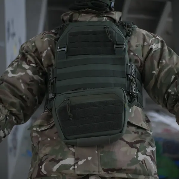 Сумка-напашник M Kiborg с баллистическим пакетом 1 класс защиты Militex GU Сordura Khaki