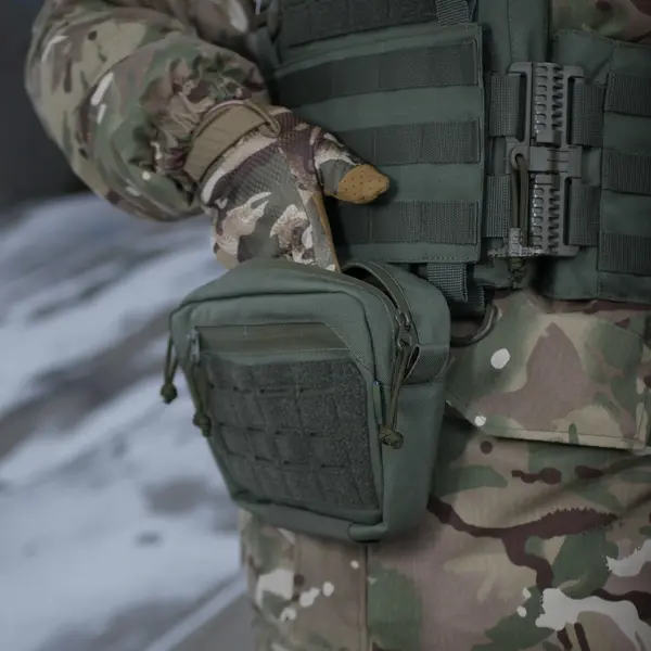 Сумка-напашник M Kiborg с баллистическим пакетом 1 класс защиты Militex GU Сordura Khaki