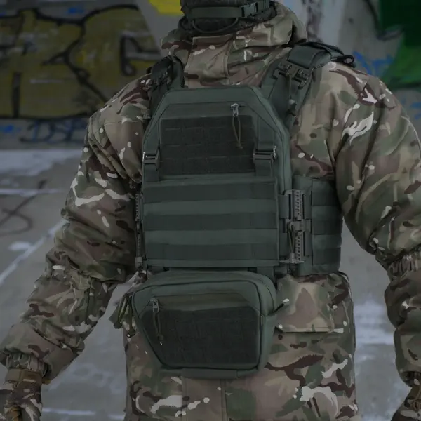 Сумка-напашник M Kiborg с баллистическим пакетом 1 класс защиты Militex GU Сordura Khaki