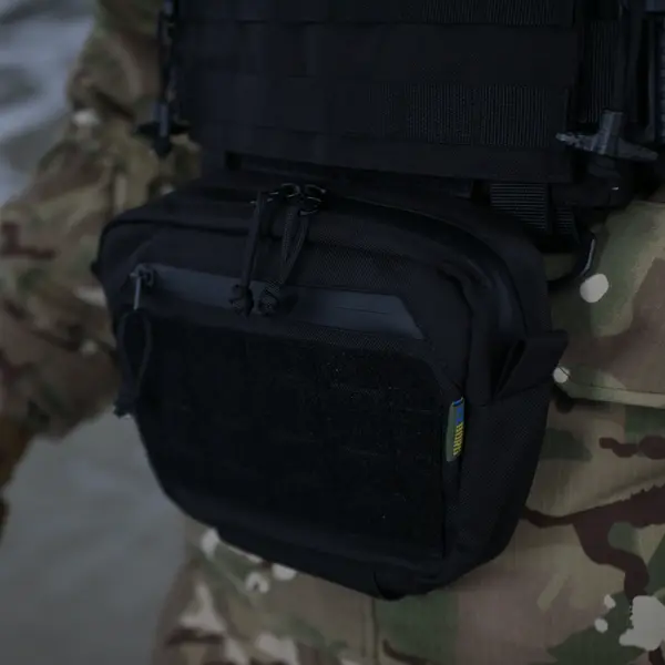 Сумка-напашник M Kiborg з балістичним пакетом 1 клас захисту Militex GU Сordura Black