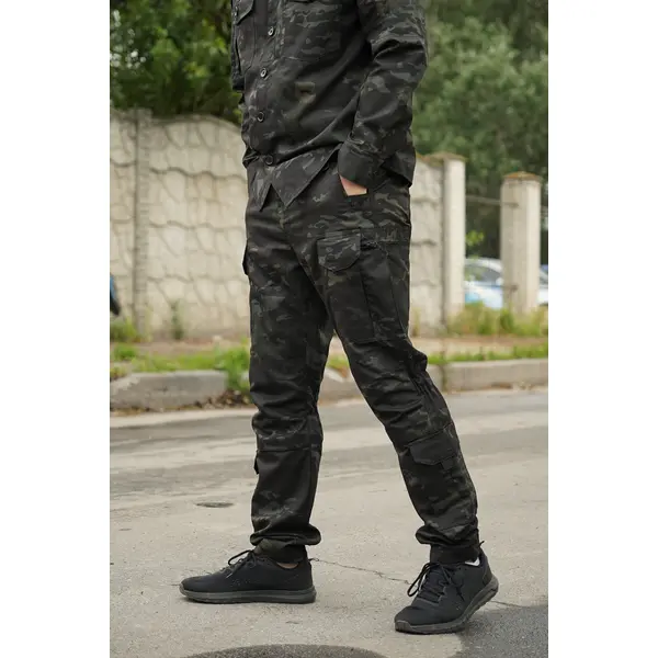 Штани тактичні Twill FS чорний мультикам S
