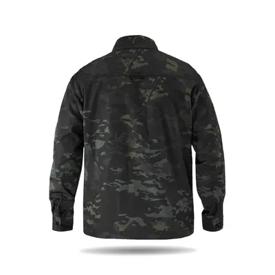 Рубашка тактическая Twill 5 FS черный мультикам (пуговицы) S