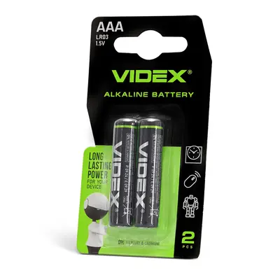 Лужна батарейка Videx LR03/AAA 2шт SMALL BLISTER