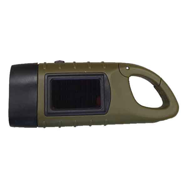 Ліхтар динамо-акумуляторний Simpeak 3LED, сонячна панель, чорний