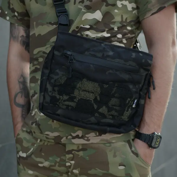 Смарт-сумка через плече Tactic city bag Cordura original USA Чорний мультикам