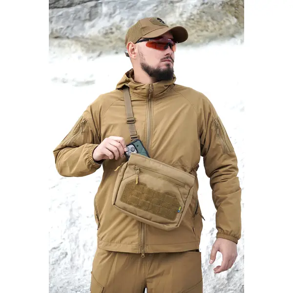 Tactic City Bag Coyote Smart Crossbody Bag   Tactic City Bag Coyote Smart Crossbody Bag