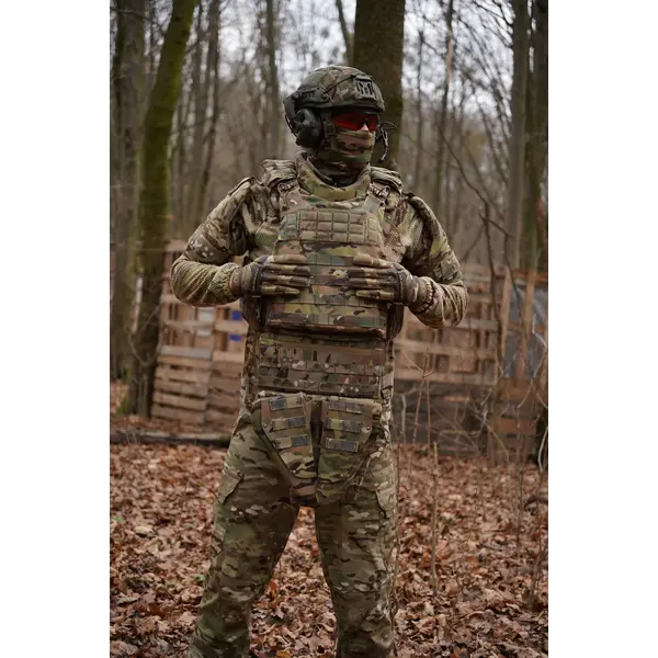 Бронежилет L с баллистическим пакетом Militex 1 класс защиты Мультикам