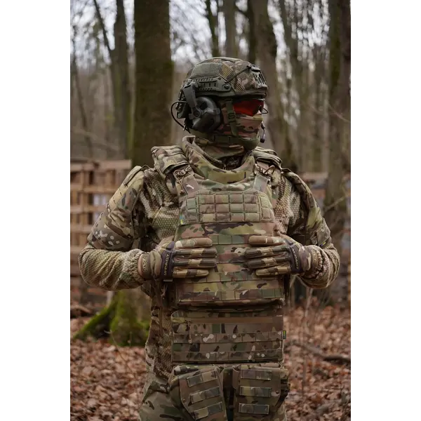 Бронежилет L с баллистическим пакетом Militex 1 класс защиты Мультикам