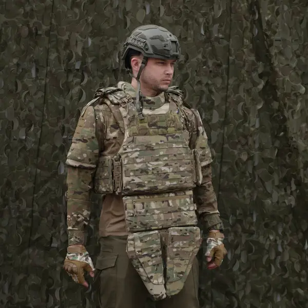 Бронежилет Militex L с баллистическим пакетом Militex 1 класс защиты Cordura original USA Мультикам