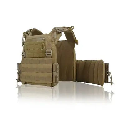 Комплект №5: Плитоноска Kiborg GU gen.2 Койот з балістичним захистом Militex (2 клас захисту) та бронеплитами