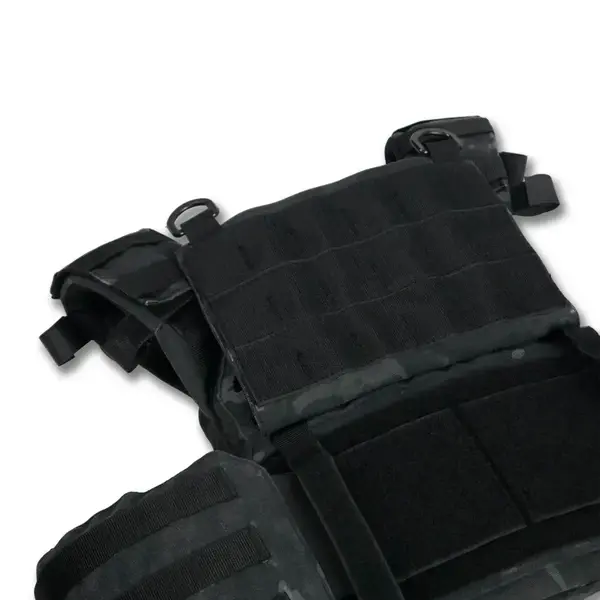 Комплект №5: Плитоноска Kiborg GU gen.2 Чорний мультикам з балістичним захистом Militex (2 клас захисту) та бронеплитами