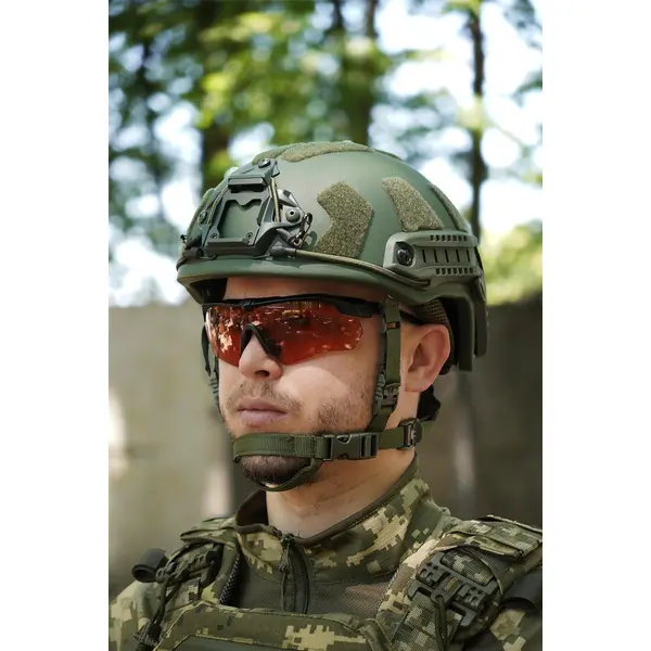 Балістичний шолом покращений FAST PE GEN III AGGRESSIVE Olive M, L