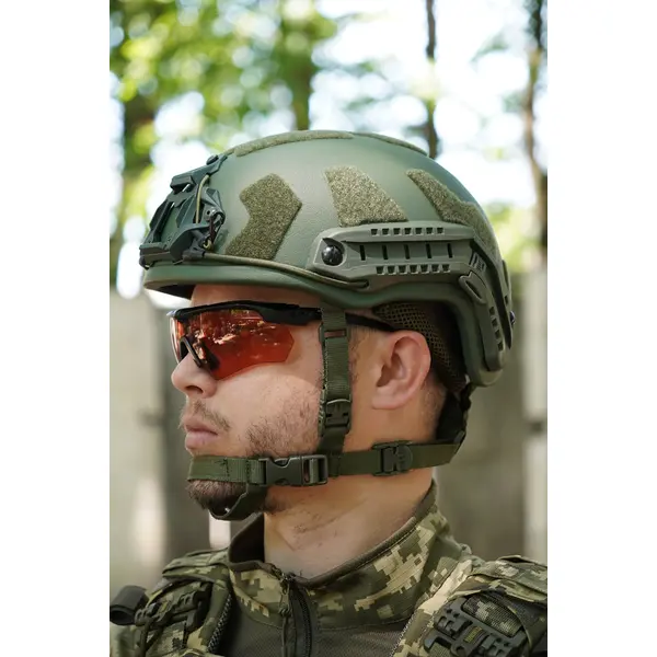 Балістичний шолом покращений FAST PE GEN III AGGRESSIVE Olive M, L