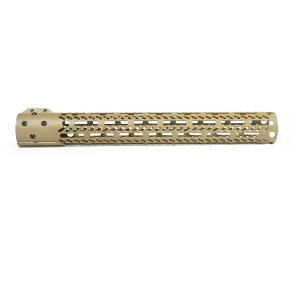 Цівка кругла алюмінієва Free-Float M-LOK для AR-15 15″ Церакот койот