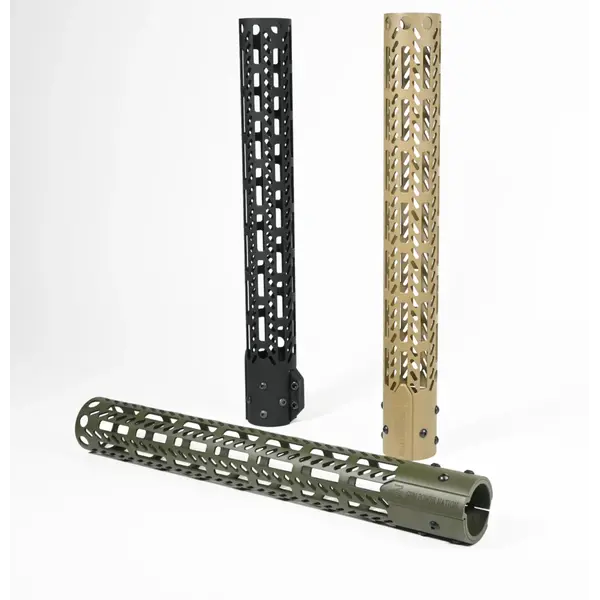Цівка кругла алюмінієва Free-Float M-LOK для AR-15 15″ Церакот койот