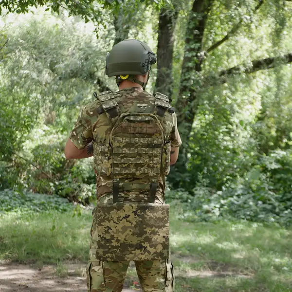 Каремат-сидушка Kiborg с баллистическим пакетом 2 класс защиты Militex 20mm Cordura Pixel