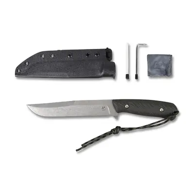 Тактичний ніж GDM XL Full Tang зі сталі 440C | Blackwash | HPL руків’я | ABS ножни