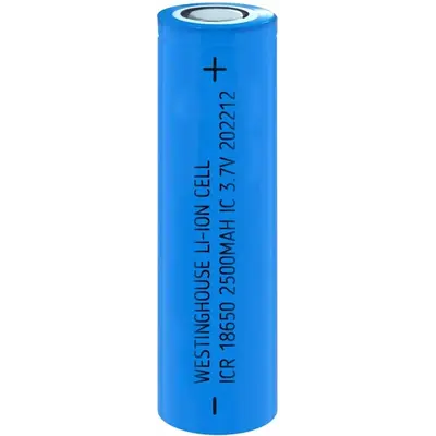 Акумулятор літій-іонний Westinghouse Li-ion ICR18650, 3.7V, 2500mAh, 1С, 1шт (032028)