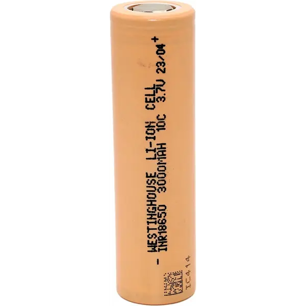 Акумулятор високострумовий літій-іонний Westinghouse Li-ion INR18650, 3.7V, 3000mAh, 10С, 1шт (062029)